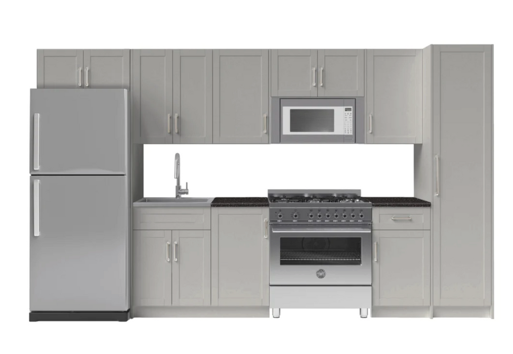 Home Kitchen 13 Piece Cabinet Set with Granite Countertops and