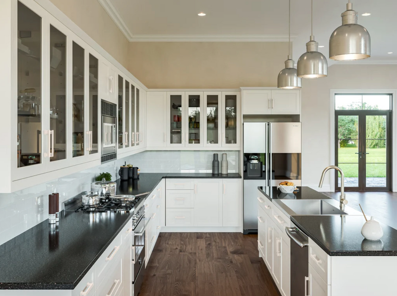 Home Kitchen 13 Piece Cabinet Set with Granite Countertops and Sink