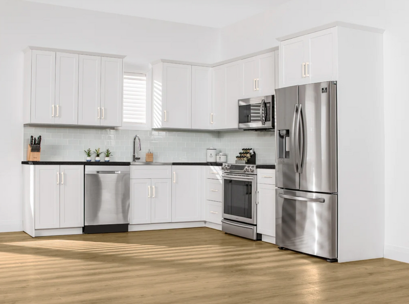 Home Kitchen 13 Piece Cabinet Set with Granite Countertops and Sink