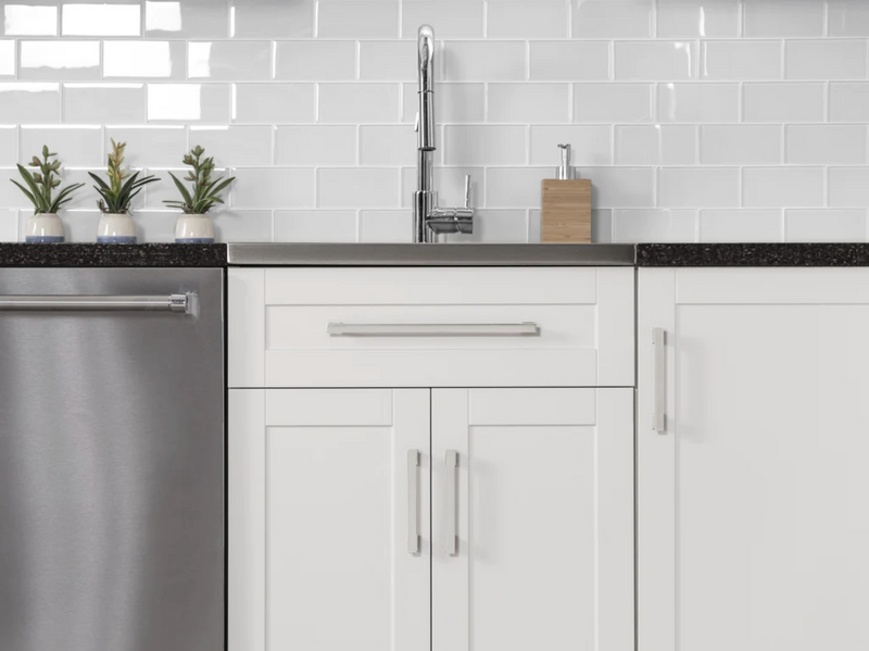 Home Kitchen 13 Piece Cabinet Set with Granite Countertops and Sink