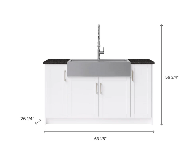Home Laundry Room 7 Piece Cabinet Set with 36 in. Sink and Faucet