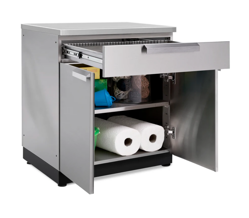 Outdoor Kitchen Stainless Steel 32" 2-Door with Drawer Cabinet