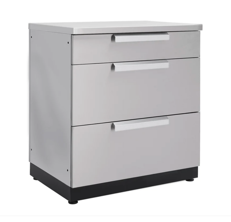 Outdoor Kitchen Stainless Steel 3-Drawer Cabinet