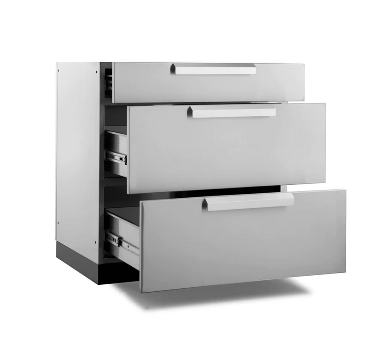 Outdoor Kitchen Stainless Steel 3-Drawer Cabinet