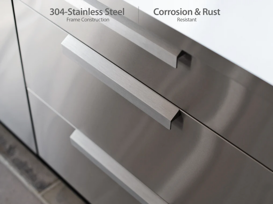 Outdoor Kitchen Stainless Steel 3-Drawer Cabinet