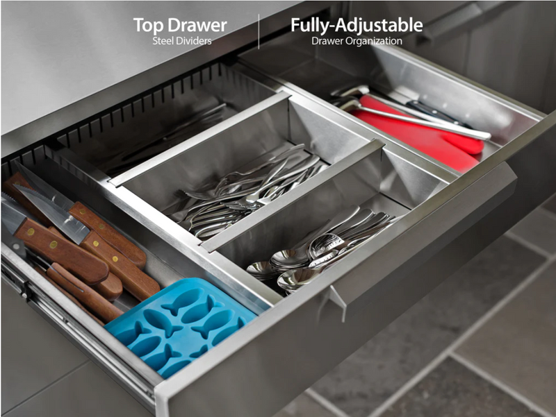 Outdoor Kitchen Stainless Steel 3-Drawer Cabinet