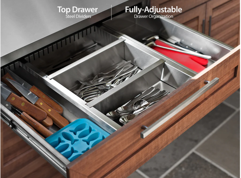 Outdoor Kitchen Stainless Steel Grove 3-Drawer Cabinet