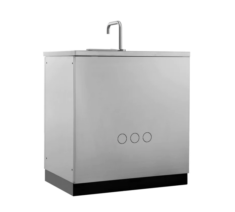Outdoor Kitchen Stainless Steel 2x 3-Drawer + Sink + Side burner