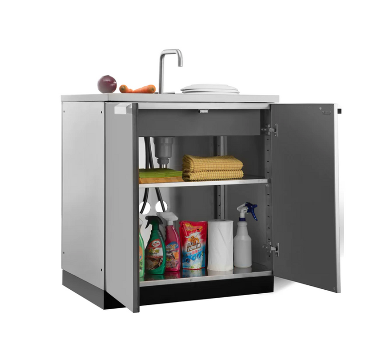 Outdoor Kitchen Stainless Steel 2 x 3-Drawer + Sink Cabinet