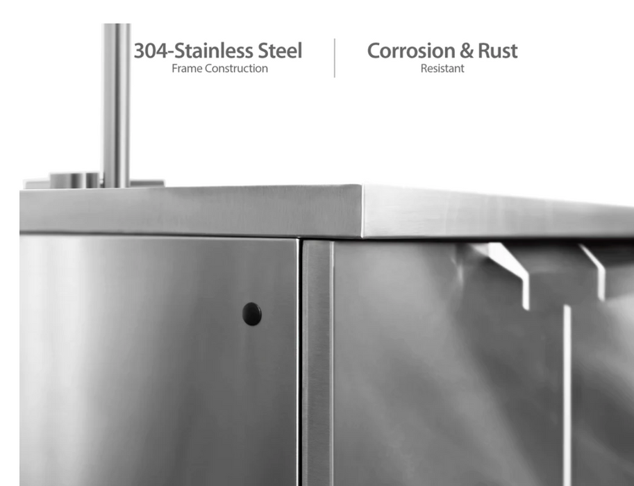 Outdoor Kitchen Stainless Steel 2 x 3-Drawer + Sink Cabinet