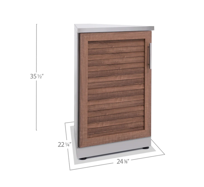 Outdoor Kitchen Stainless Steel Grove 45 Degree Corner Cabinet