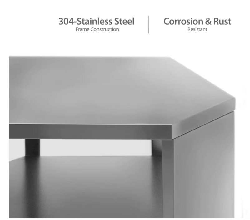 Outdoor Kitchen Stainless Steel 90 Degree Corner Cabinet