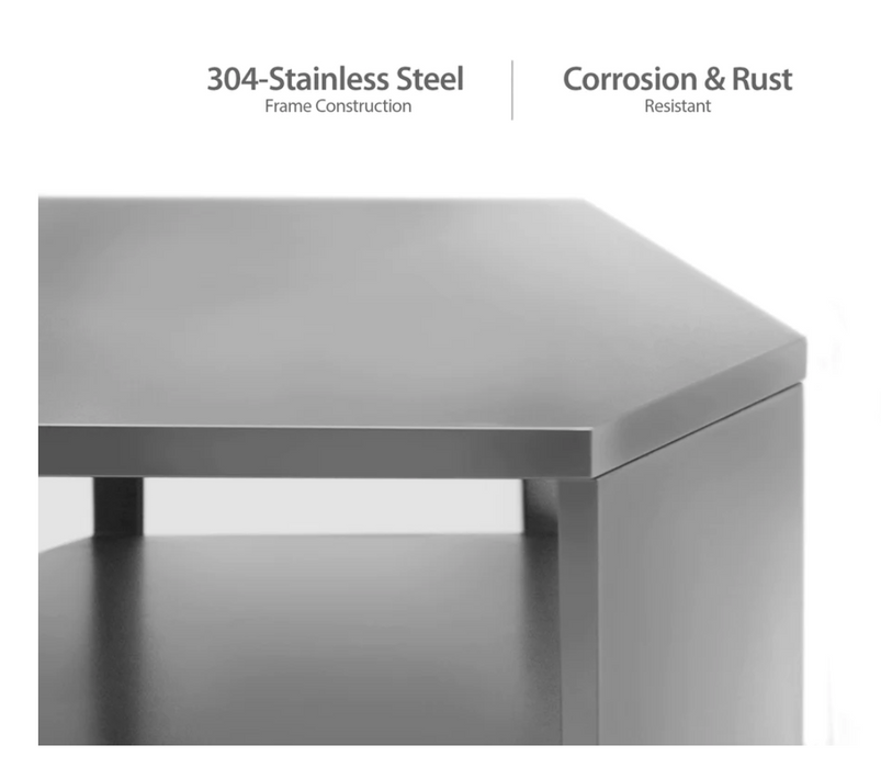 Outdoor Kitchen Stainless Steel Grove 90 Degree Corner Cabinet