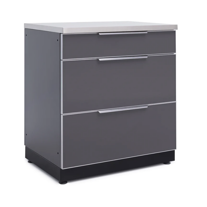 Outdoor Kitchen Aluminum 3-Drawer Cabinet