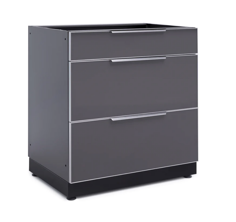 Outdoor Kitchen Aluminum 3-Drawer Cabinet