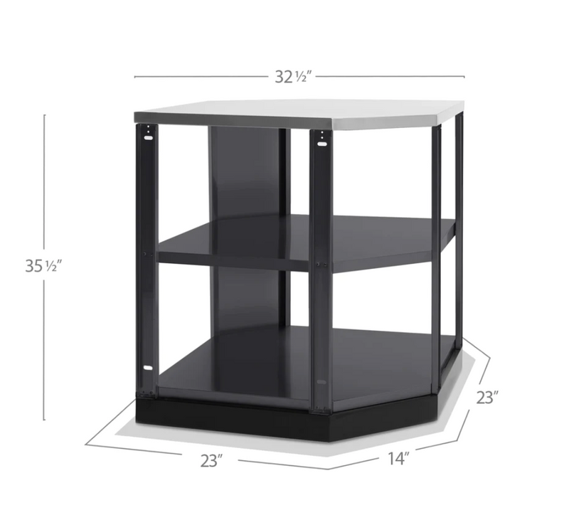 Outdoor Kitchen Aluminum 90-Degree Corner Shelf