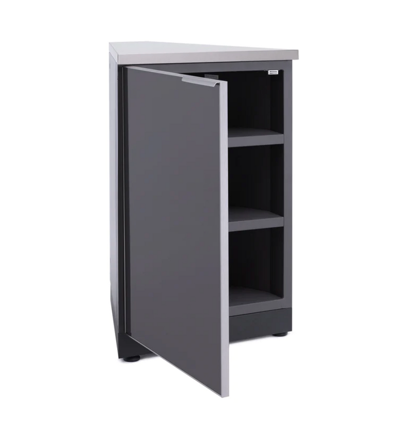 Outdoor Kitchen Aluminum 45 Degree Corner Cabinet - Slate Gray