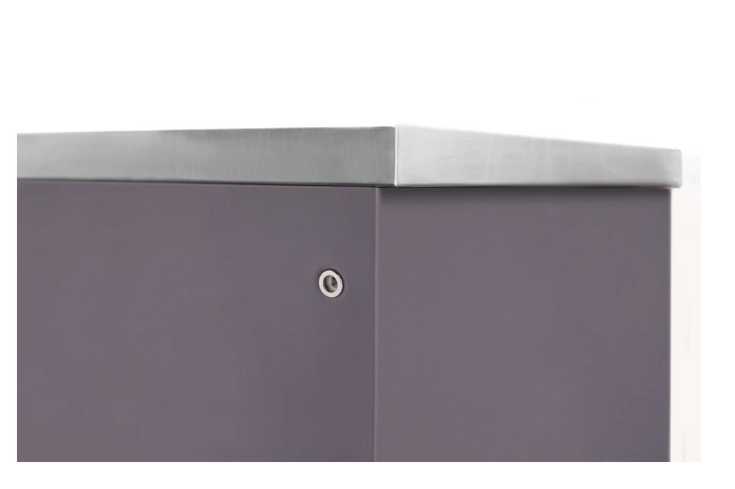 Outdoor Kitchen Aluminum 45 Degree Corner Cabinet - Slate Gray