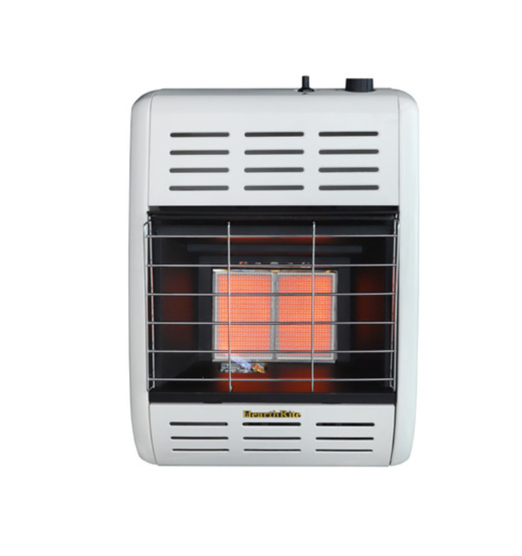 Hearthrite VF Radiant Heater - Natural Gas, White Finish, 10,000 BTU, Manual Control