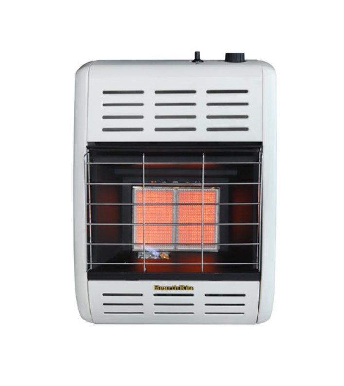 Hearthrite VF Radiant Heater - Propane, White Finish, 17,100 BTU, Thermostat Control
