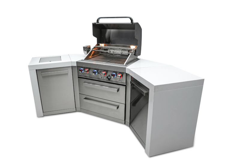 Mont Alpi 4-burner Deluxe Island with 45-degree corners MAi400-D45 - 106''