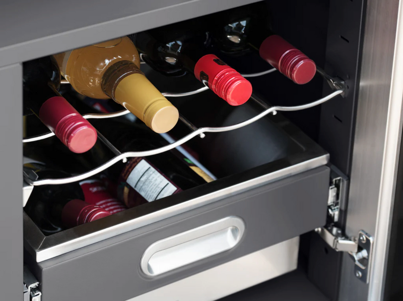 Outdoor Kitchen Aluminum Sink Cabinet + Bar Cabinet - Slate Gray