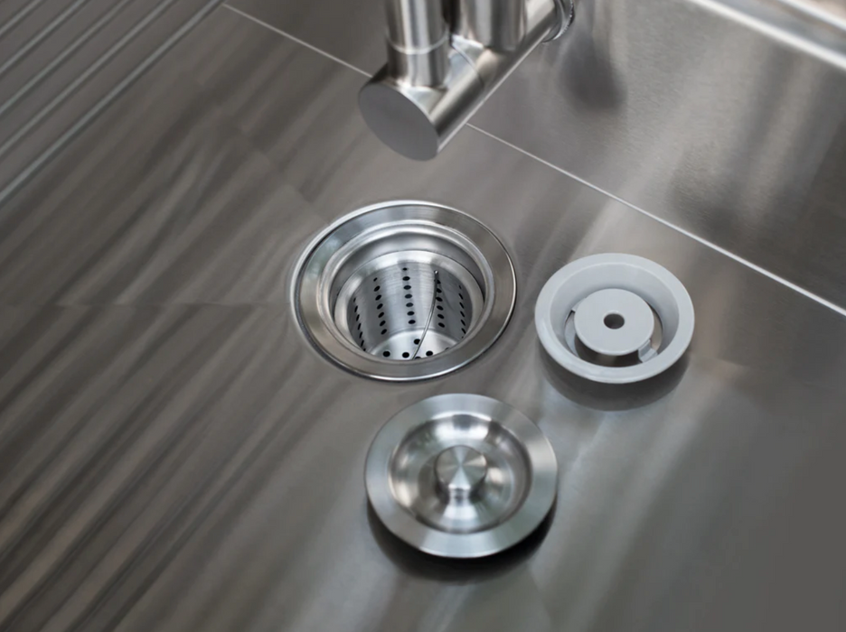 Outdoor Kitchen Aluminum Sink Cabinet + Bar Cabinet - Slate Gray