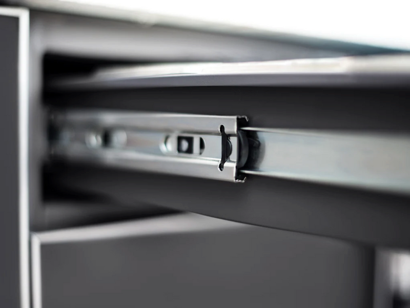 Outdoor Kitchen Aluminum Sink Cabinet + Bar Cabinet - Slate Gray