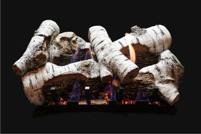 18" Birch Burncrete 6pc Log Set