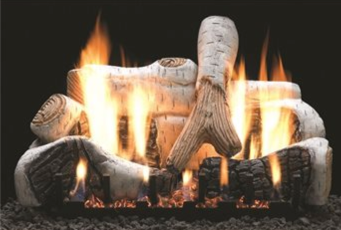18" Birch Burncrete 6pc Log Set