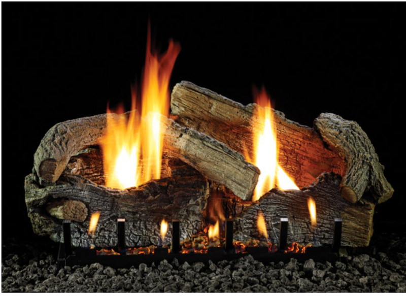 30" Stacked Aged Oak Log Set