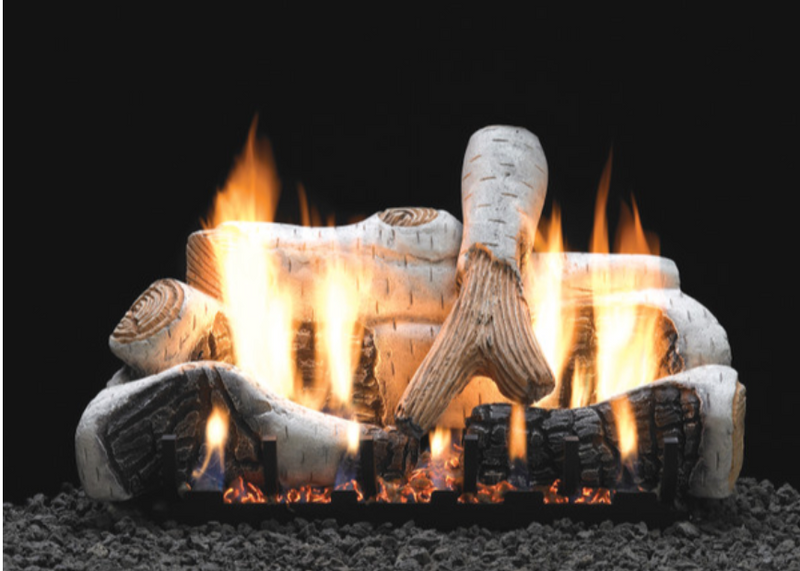 30" Birch Log Set