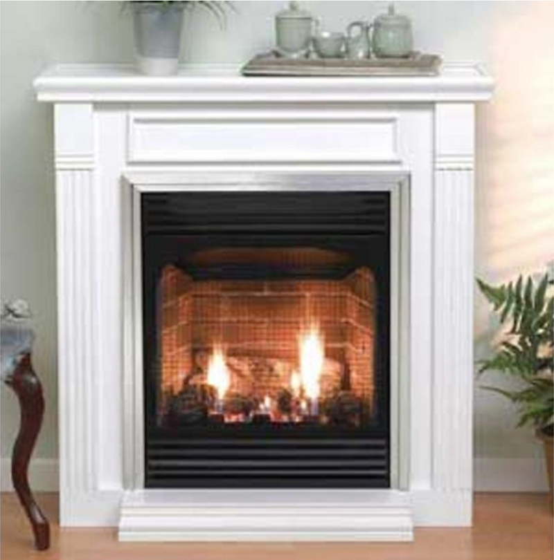 Vail 24" Vent-Free Fireplace with Slope Glaze Burner Millivolt with On/Off Switch 20K BTU