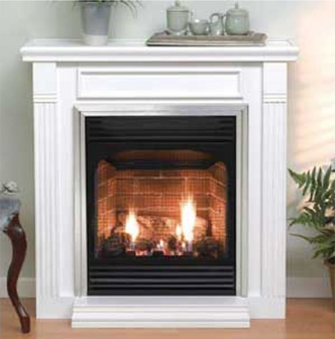 Vail 24" Vent-Free Fireplace with Slope Glaze Burner Millivolt with On/Off Switch