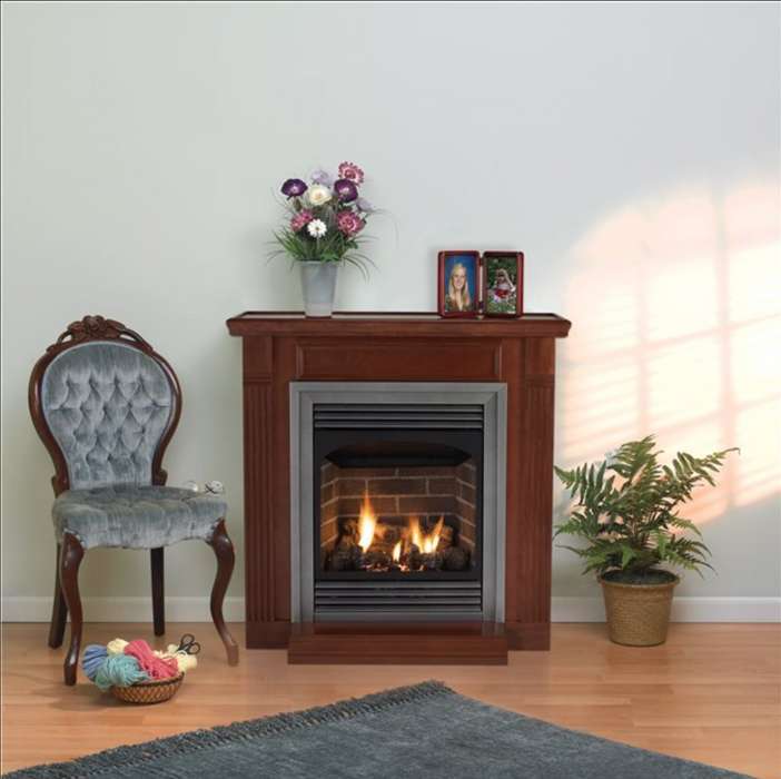 Vail 24" Vent-Free Fireplace with Slope Glaze Burner Millivolt with On/Off Switch