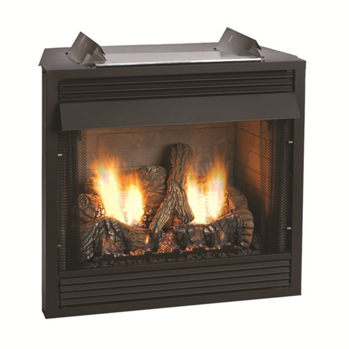 Breckenridge Vent-Free Firebox Deluxe 32"- Louver Includes Black Hood