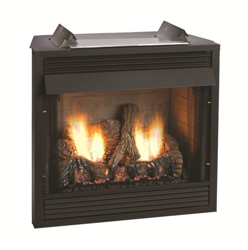 Breckenridge Vent-Free Firebox Deluxe 42"- Louver Includes Black Hood