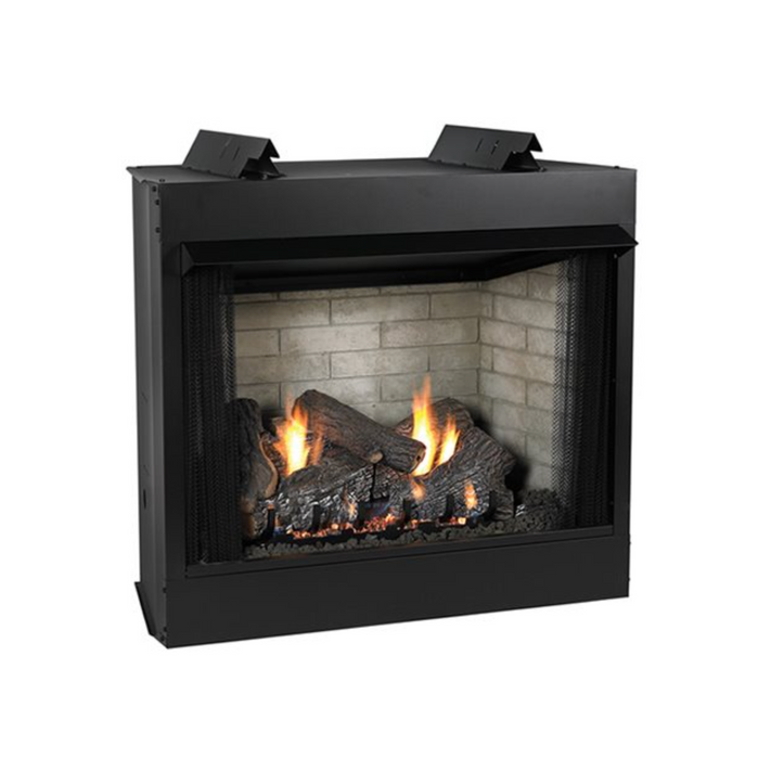 Breckenridge Vent-Free Firebox Deluxe 36"- Flush Front Includes Black Hood