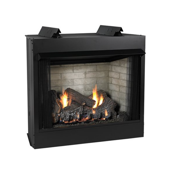 Breckenridge Vent-Free Firebox Deluxe 36"-Flush Front, Refactory Liner Includes Black Hood