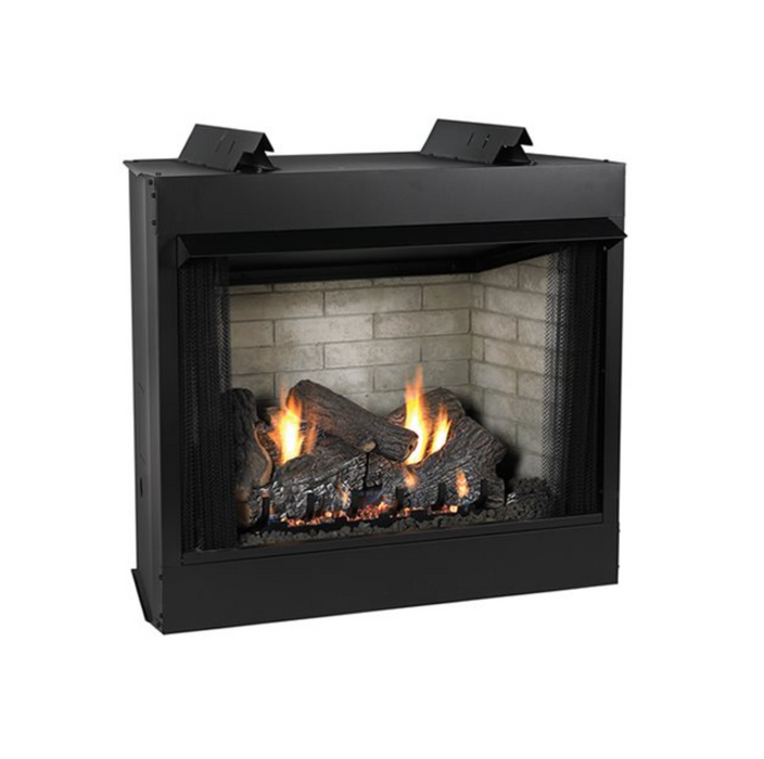 Breckenridge Vent-Free Firebox Deluxe 42"-Flush Front Includes Black Hood