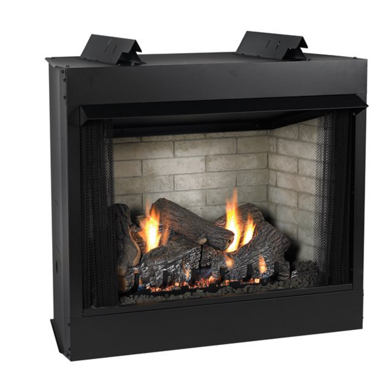 Breckenridge Vent-Free Firebox Deluxe 42"-Flush Front, Refractory Liner Includes Black Hood