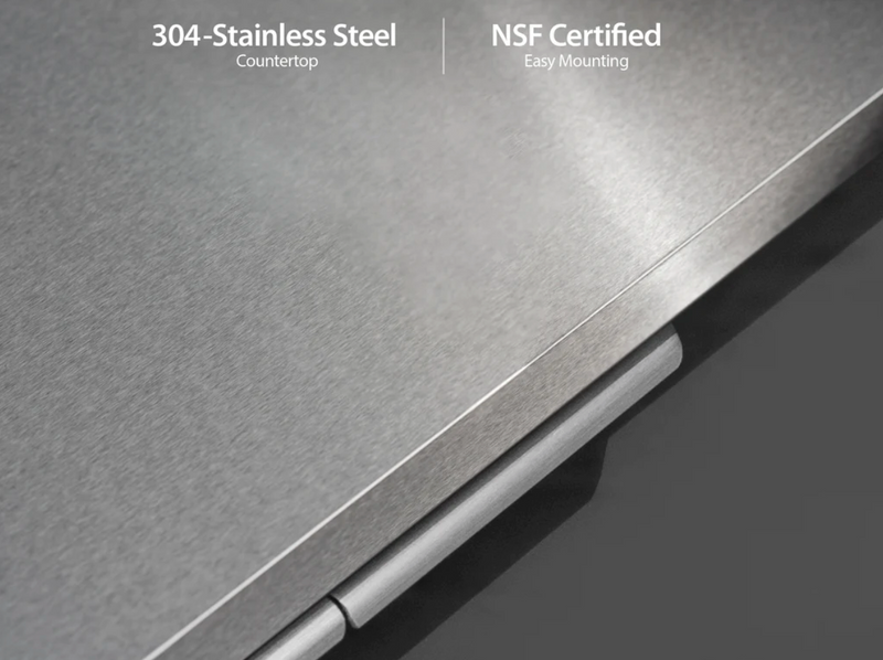 Outdoor Kitchen Aluminum Triple drawer + Sink Cabinet - Slate Gray