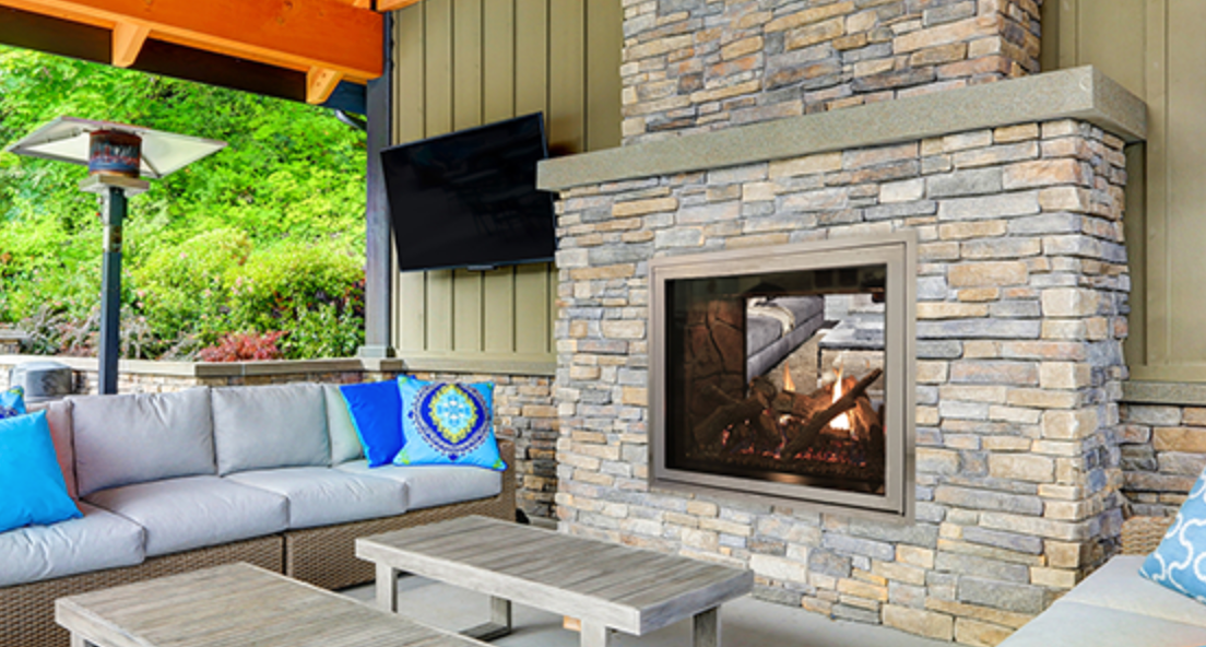 Rushmore 40" Clean-Face Direct-Vent with TruFlame Technology Fireplace.