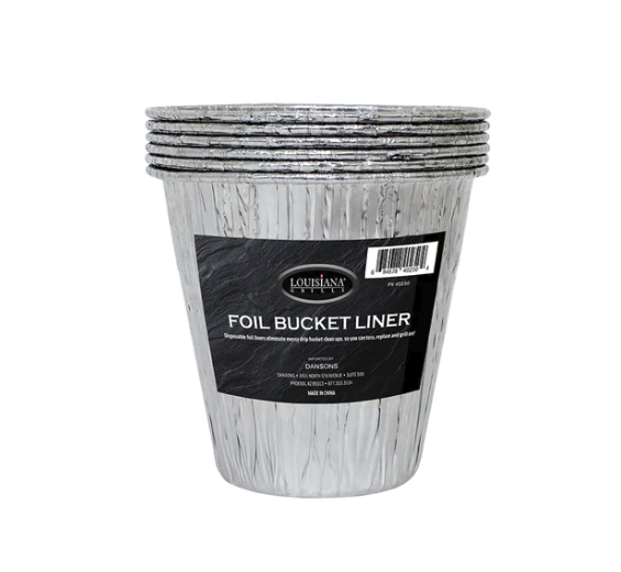 DISPOSABLE FOIL BUCKET LINERS - 6 PACK