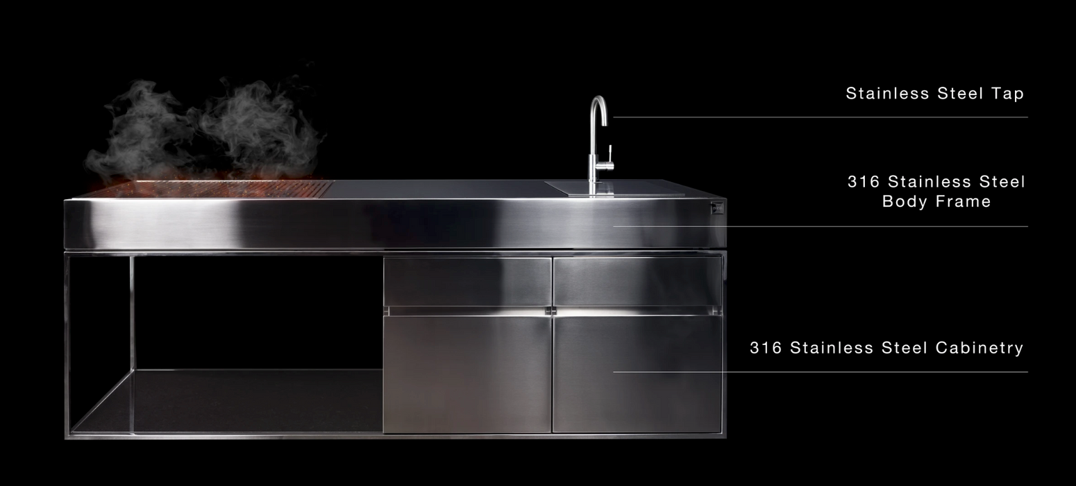 Outdoor Kitchen Cocoa Coal Black