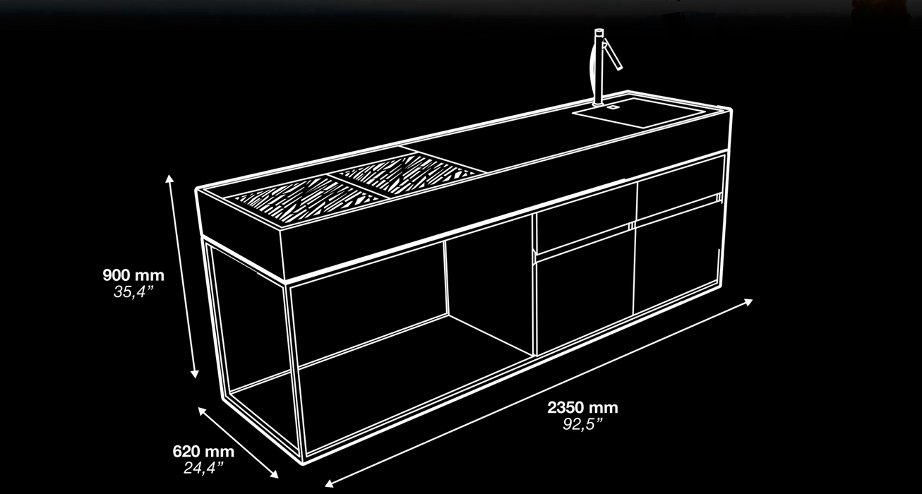 Outdoor Kitchen Cocoa Coal