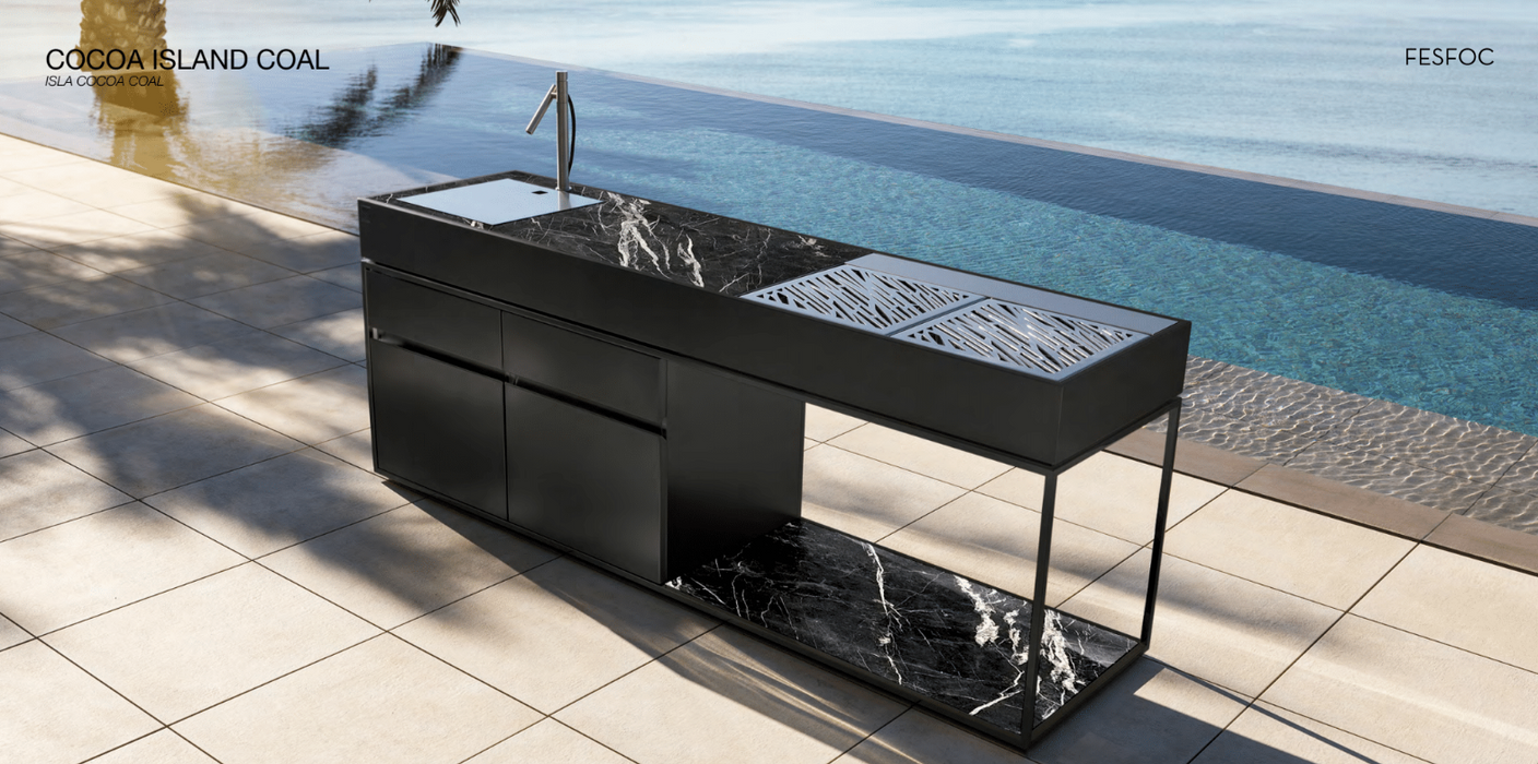 Outdoor Kitchen Cocoa Coal Black