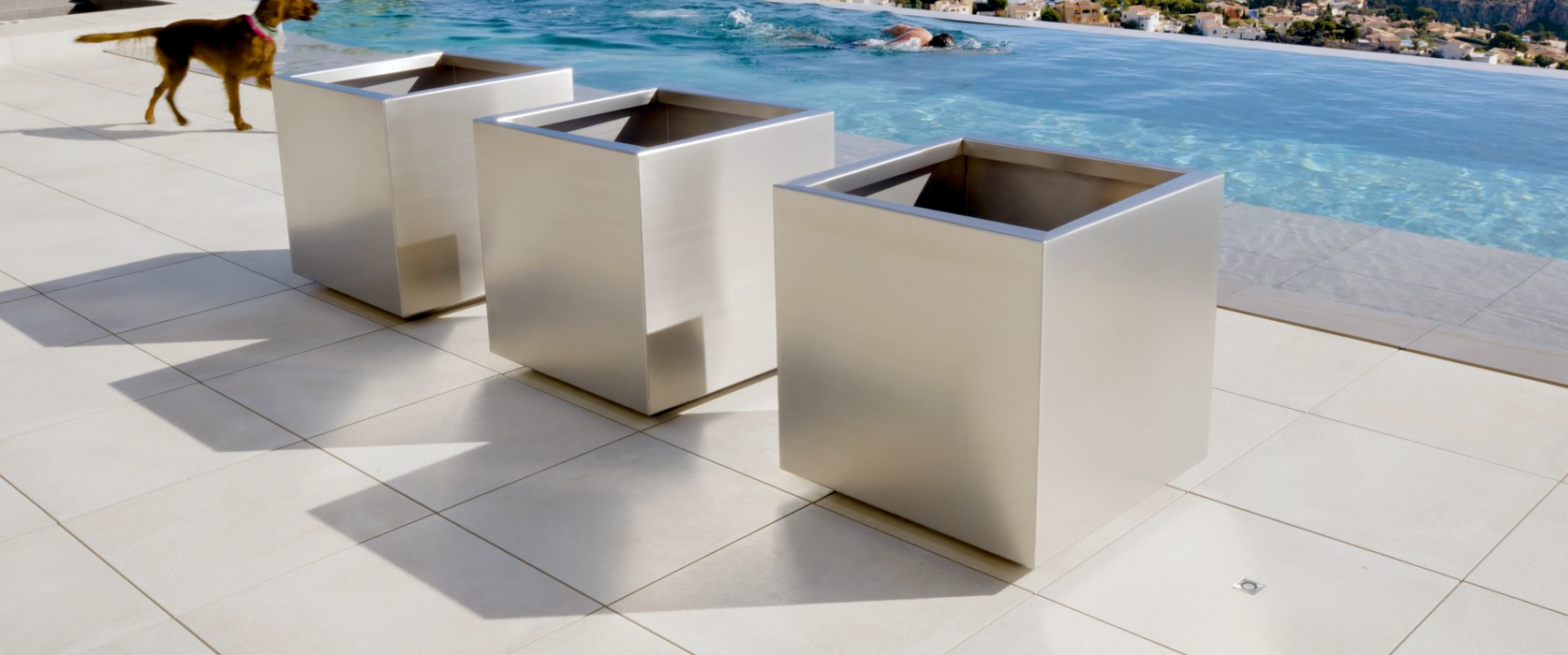 Planters Kubik stainless steel