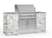 Outdoor Kitchen Signature Series 6 Piece Cabinet Set with 33'' Grill BBQ GRILL New Age Outdoor Kitchen Signature Series 6 Piece Cabinet Set with Grill -White Crystal Marble Outdoor Kitchen Signature Series 6 Piece Cabinet Set with Grill - LPG 