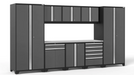 Pro Series 9 Piece Cabinet Set outdoor funiture New Age Pro Series 9 Piece Cabinet Set - Grey Stainless Steel 